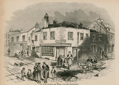 Die Armenschule und Zuflucht, Pye Lane, Westminster, London von English School