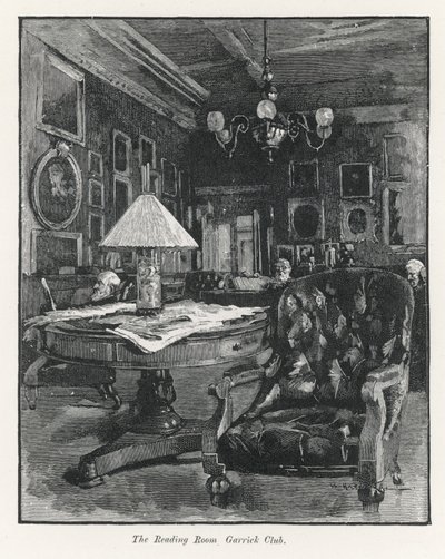 Der Lesesaal im Garrick Club von English School