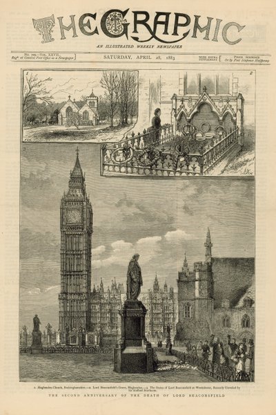 Der zweite Jahrestag des Todes von Lord Beaconsfield von English School