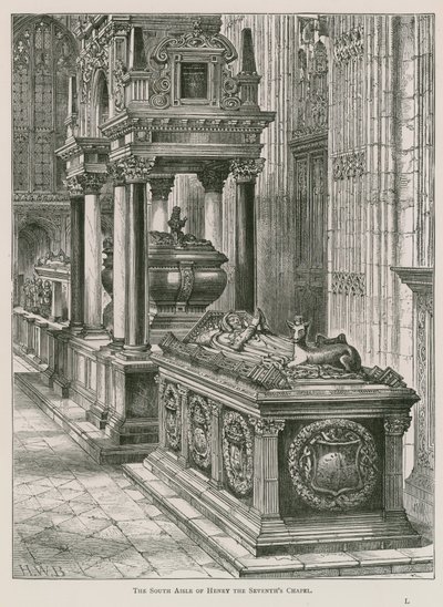 Das südliche Seitenschiff der Kapelle von Heinrich VII von English School
