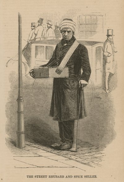 Der Straßenrhabarber- und Gewürzverkäufer von English School