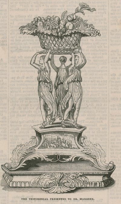 Das dem Dr. Marsden überreichte Zeugnis von English School