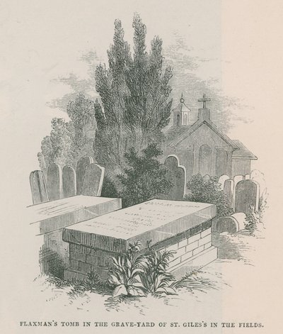 Das Grab von John Flaxman auf dem Friedhof von St Giles in the Fields von English School