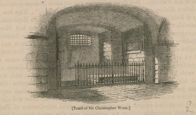 Das Grab von Sir Christopher Wren von English School