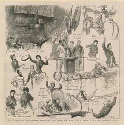 Die Hochzeit von Kommissar Railton der Heilsarmee in der Exeter Hall von English School