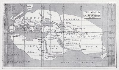 Die Welt nach Eratosthenes, 220 v. Chr. von English School
