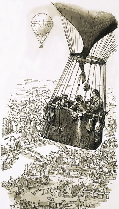 Der weltweit erste regelmäßige Luftpostdienst wurde 1870 eingerichtet von English School