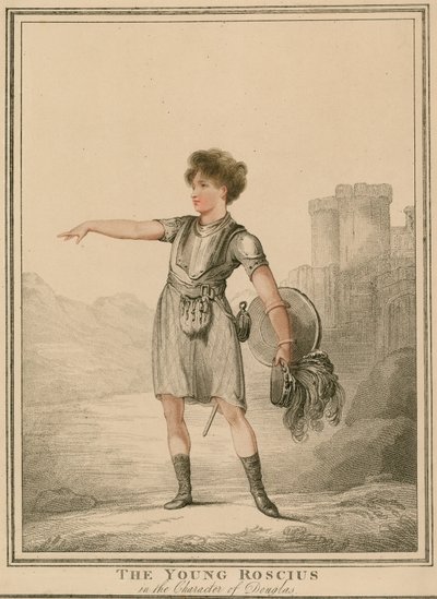 Der junge Roscius in der Rolle von Douglas von English School