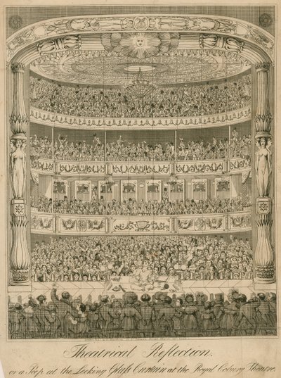 Theaterreflexion oder ein Blick auf den Spiegelvorhang im Royal Coburg Theater von English School