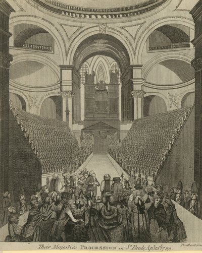Ihre Majestäten Prozession in der St. Pauls Kathedrale von English School