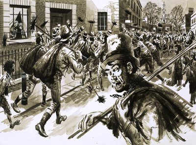 Theodore Hooke rächt sich an einer Frau in einer ruhigen Londoner Straße von English School