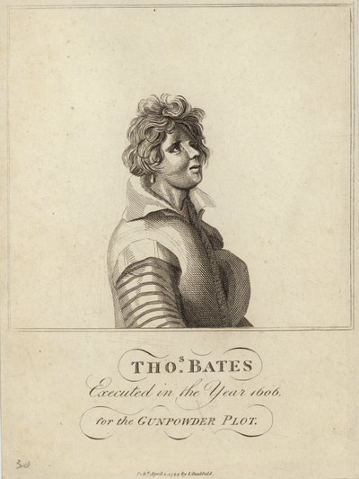 Thomas Bates, hingerichtet im Jahr 1606 für das Schießpulverkomplott von English School