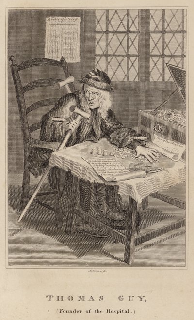 Thomas Guy, Gründer des Krankenhauses von English School