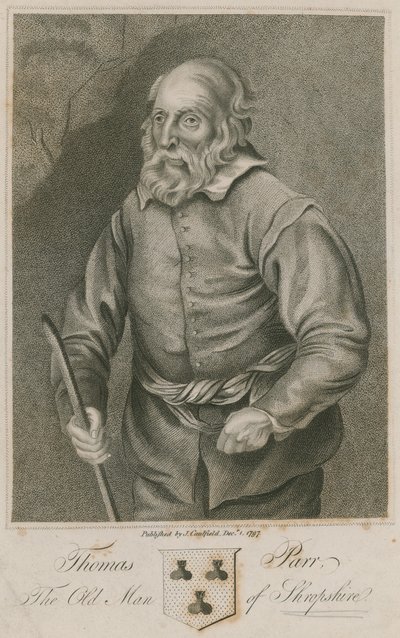 Thomas Parr, der alte Mann von Shropshire von English School