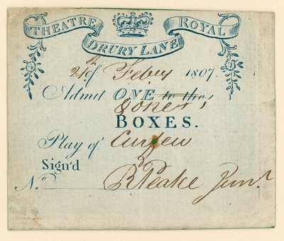 Ticket für Drury Lane Theatre, London von English School