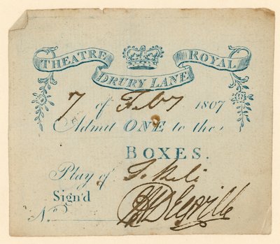 Ticket für Drury Lane Theatre, London von English School