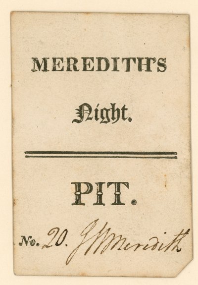 Ticket für Drury Lane Theatre, London: Merediths Nacht von English School