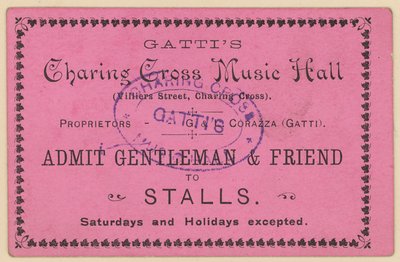 Ticket für Gattis Charing Cross Music Hall von English School