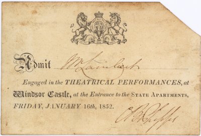 Ticket für eine Theateraufführung von English School