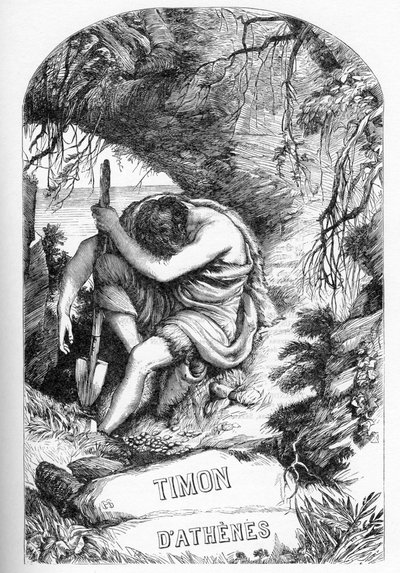 Timon von Athen - Illustration in „Werke komplett von William Shakespeare“ 1866 - Die Illustrationen und die allgemeine Form dieser Ausgabe sind von Cassell