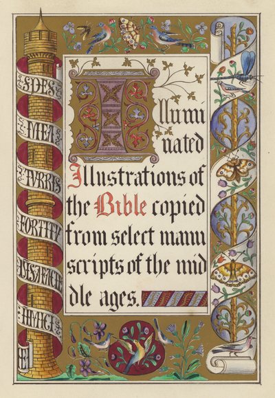 Titelbild-Illustration für Illuminierte Illustrationen der Bibel von English School