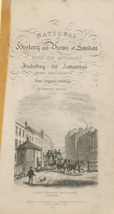 Titelseite für National History and Views of London von English School
