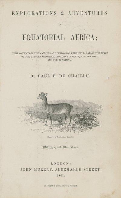 Titelseite von Du Chaillus 