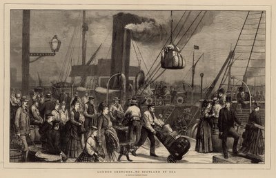Nach Schottland auf dem Seeweg - eine Skizze am Irongate Wharf von English School