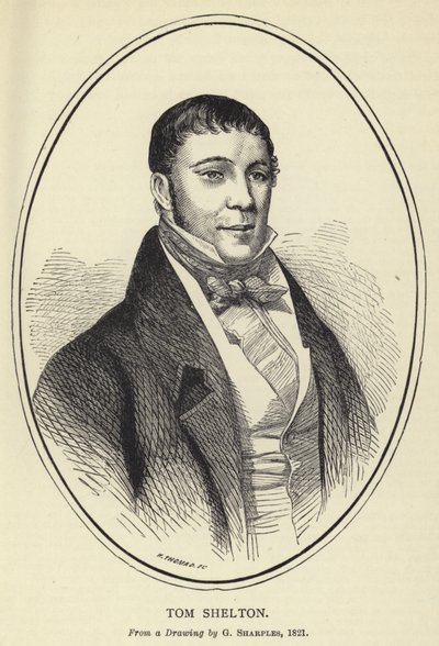Tom Shelton, nach einer Zeichnung von G. Sharples, 1821 von English School
