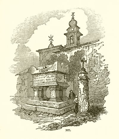 Grab von Petrarca in Arqua von English School