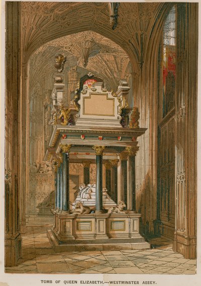 Grab von Königin Elisabeth I in der Westminster Abbey von English School