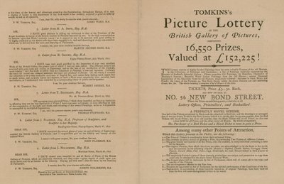 Tomkinss Bildlotterie der British Gallery of Pictures von English School