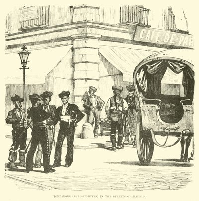 Toreadors (Stierkämpfer) in den Straßen von Madrid von English School
