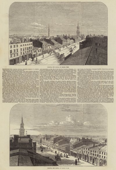 Toronto, die Hauptstadt von Kanada West (Gravur) von English School