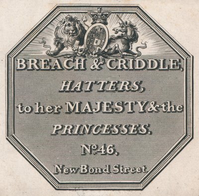 Visitenkarte, Breach & Criddle von English School