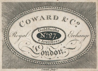 Visitenkarte, Coward & Co von English School