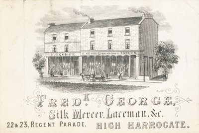 Handelskarte, Frederick George, Seidenhändler und Spitzenmacher von English School