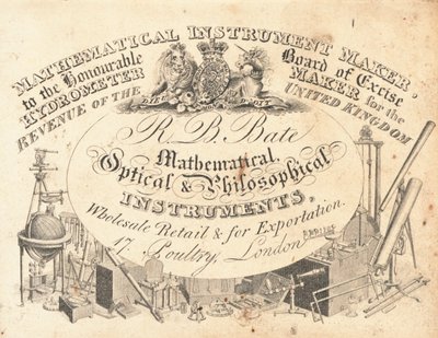 Handelskarte, R B Bate von English School