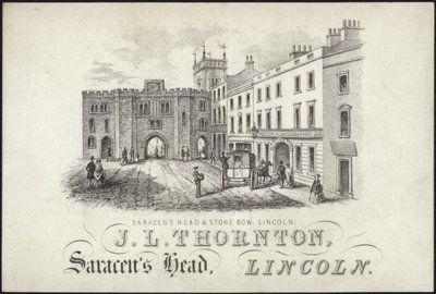 Handelskarte für J L Thornton von English School
