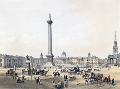 Trafalgar Square mit der National Gallery und der St. Martins Church von English School