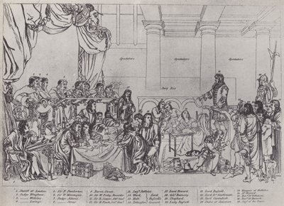 Prozess gegen Lord William Russell (Lithografie) von English School