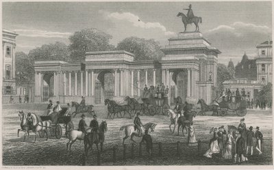 Triumphbogen, Hyde Park Corner, London von English School