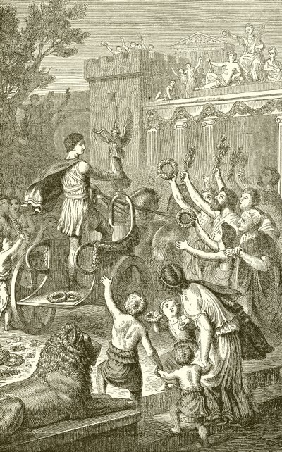 Triumphale Rückkehr eines olympischen Siegers von English School
