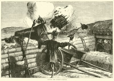 Den Bereich des Feindes testen, Oktober 1870 von English School