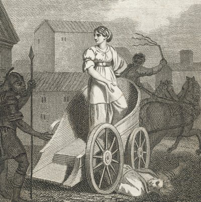 Tullia fährt über den toten Körper ihres Vaters von English School