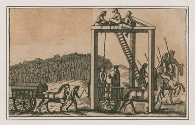 Tyburn Tree, um 1680 von English School