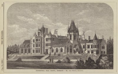 Tyntesfield, nahe Bristol, Somerset, Mr. John Norton, Architekt (Gravur) von English School