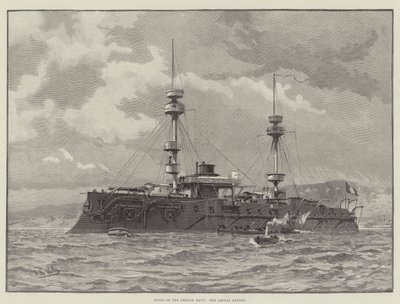 Typen der französischen Marine, der Amiral Baudin (Gravur) von English School