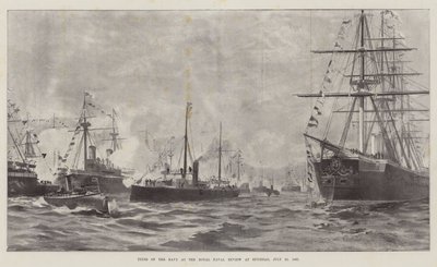 Typen der Marine bei der königlichen Marineparade in Spithead, 23. Juli 1887 von English School