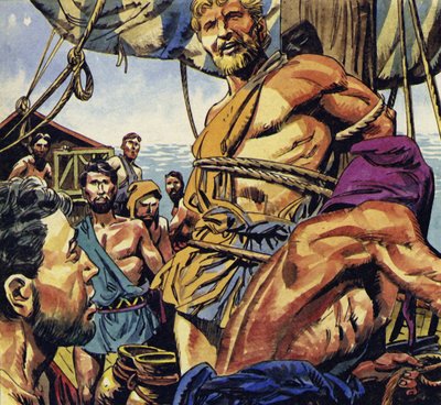 Ulysses befahl der Besatzung, ihn an den Mast zu binden von English School